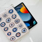 Evil Eye Clutch Bag, Fabric Slim Clutch Bag, iPad Sleeve