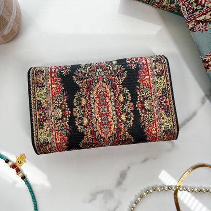 Rug Design Small Wallet, Handmade Boho Wallet for Women