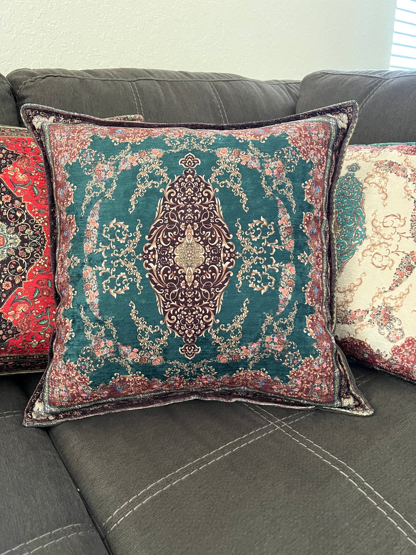 Handmade Boho Pillow Cover 18 x 18, Throw Pillow Case