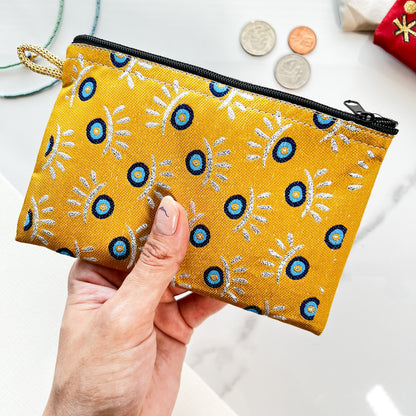 Cute Coin Purse, Handmade Coin Purse, Boho Zipper Pouch