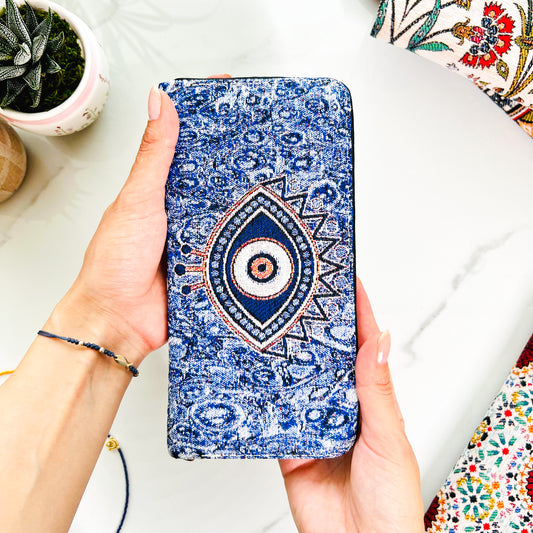 Evil Eye Wallet for Women, Bohemian Wallet, Vintage Wallet