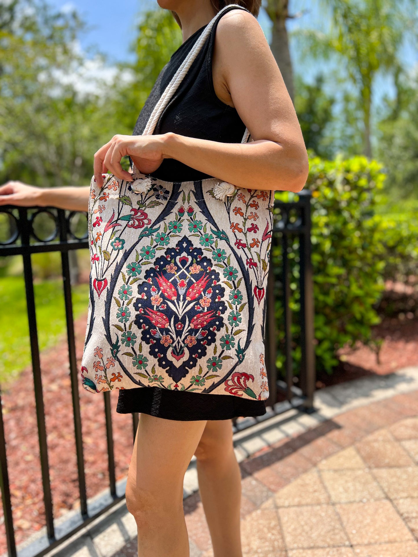 Floral Bag for Women, Handmade Shoulder Bag