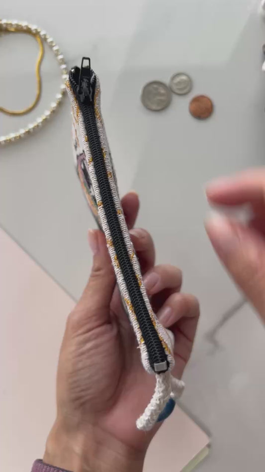 Cat Coin Purse, Fabric Pouch, Handmade Coin Purse