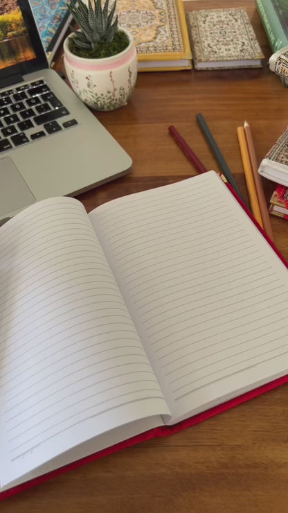 Large Notebook, Boho Journal, Carpet Notebook