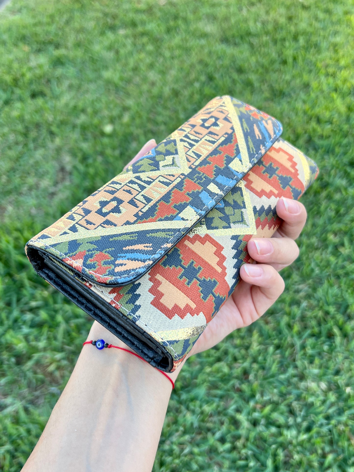 Rug Design Wallet for Women, Handmade Wallet