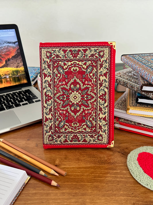 Fabric Notebook, Boho Journal, Carpet Journal